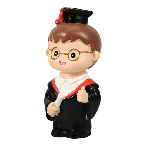DECOMELODY Graduation Cake Topper Doktor Figurine aus Robustem Resin Kleine Tortendeko für Abiturfeier und Schulabschluss Sichere Mini dekoration für Kuchen und Dessert für Graduation Party von DECOMELODY