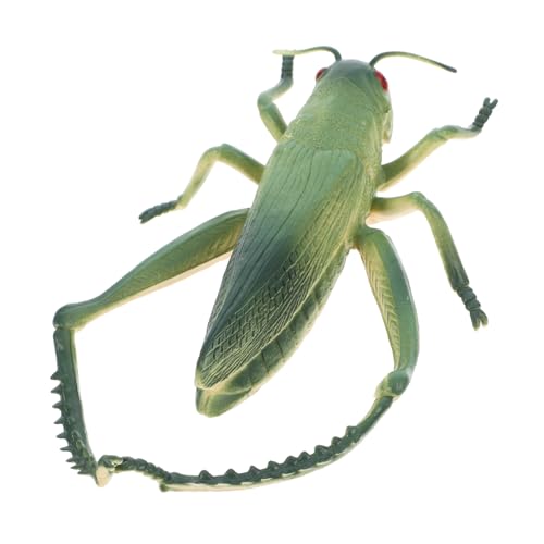 DECOMELODY Großes Realistisches Grashüpfer Kunststoff Figur Kinderfreundlich Handgefertigt Detailreich als Outdoor Deko und Insektenparty von DECOMELODY
