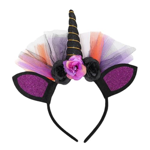 DECOMELODY Halloween Einhorn Haarreif Horn Stirnband Leichtes Kopfschmuck Party Cosplay Universalgröße DECOMELODY Halloween Einhorn Haarreif Horn Stirnband Leichtes Kopfschmuck Party Cosplay Universalgröße von DECOMELODY