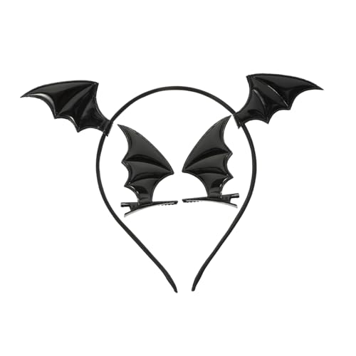 DECOMELODY Halloween Fledermaus Stirnband mit Flügeln und Clips Teiliges für Frauen Flexibler Haarschmuck für Party Cosplay und Halloween Kostüme und Langlebig DECOMELODY Halloween Fledermaus Stirnband mit Flügeln und Clips Teiliges für Frauen Flexibler Haarschmuck für Party Cosplay und Halloween Kostüme und Langlebig von DECOMELODY