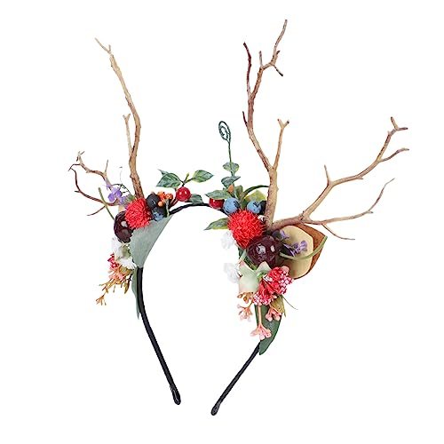 DECOMELODY Halloween Geweih Haarreif mit Künstlichen Beeren und Ästen Kreatives Stirnband für Kostüm und Partydekoration Geeignet für Halloween Feier und Cosplay DECOMELODY Halloween Geweih Haarreif mit Künstlichen Beeren und Ästen Kreatives Stirnband für Kostüm und Partydekoration Geeignet für Halloween Feier und Cosplay von DECOMELODY