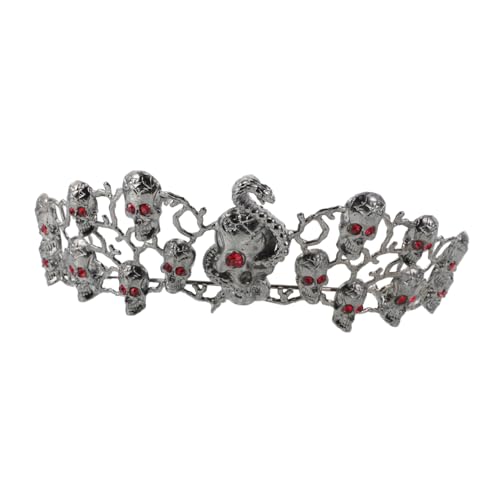 DECOMELODY Halloween Goth Skull Tiara mit Funkelnden Strasssteinen Stabile Legierung Leichter Sitz Langlebiges Halloween-Haarreif-accessoire für Party Cosplay und Festliche Bankette DECOMELODY Halloween Goth Skull Tiara mit Funkelnden Strasssteinen Stabile Legierung Leichter Sitz Langlebiges Halloween-Haarreif-accessoire für Party Cosplay und Festliche Bankette von DECOMELODY