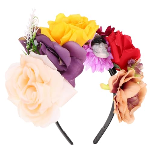 DECOMELODY Halloween Haarreif mit Bunter Blumen und Dekoration Party Haarschmuck für Frauen Bequem und Hautfreundlich für Halloween Cosplay und Festlichkeiten DECOMELODY Halloween Haarreif mit Bunter Blumen und Dekoration Party Haarschmuck für Frauen Bequem und Hautfreundlich für Halloween Cosplay und Festlichkeiten von DECOMELODY
