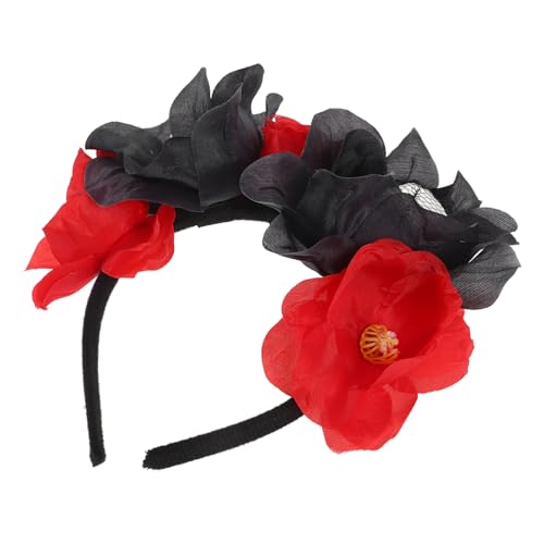 DECOMELODY Halloween Haarreif mit Realistischem Schädel und Schwarzen Roten Rosen Langlebiges Stoff Party Haarband für Halloween Kostüm und Themenpartys Bequem und Einzigartig für Damen und DECOMELODY Halloween Haarreif mit Realistischem Schädel und Schwarzen Roten Rosen Langlebiges Stoff Party Haarband für Halloween Kostüm und Themenpartys Bequem und Einzigartig für Damen und von DECOMELODY