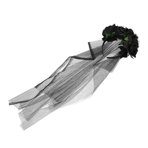 DECOMELODY Halloween Haarreif mit Spinne und Realistischer Rosenblüte Schwarzem Spitzen Mesh Schleier Bequem für Damen für Kostümparty und Halloween Fest DECOMELODY Halloween Haarreif mit Spinne und Realistischer Rosenblüte Schwarzem Spitzen Mesh Schleier Bequem für Damen für Kostümparty und Halloween Fest von DECOMELODY