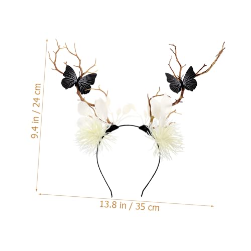 DECOMELODY Halloween Haarschmuck Baumzweig Kopfschmuck mit Schwarzem Schmetterling Auffälliges Stirnband für Damen und Bequemes Halloween Kostüm Zubehör für Party und Karneval DECOMELODY Halloween Haarschmuck Baumzweig Kopfschmuck mit Schwarzem Schmetterling Auffälliges Stirnband für Damen und Bequemes Halloween Kostüm Zubehör für Party und Karneval von DECOMELODY