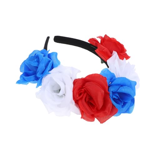 DECOMELODY Halloween Rosen Blumenstirnband Damen Blumenkranz Haarreif Party Kopfschmuck für Festivals Halloween Karneval Tag der Toten Cosplay von DECOMELODY