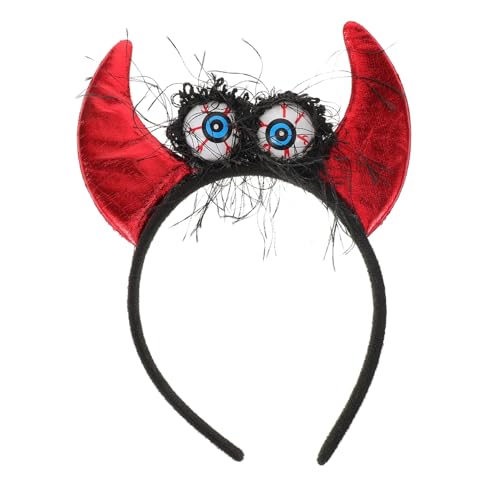 DECOMELODY Halloween Teufelshörner Haarreif Leichtes Komfortables Kopfband für Damen Langlebiger Kopfschmuck für Halloween Karneval Maskerade und Party Leuchtendes Rotes Design DECOMELODY Halloween Teufelshörner Haarreif Leichtes Komfortables Kopfband für Damen Langlebiger Kopfschmuck für Halloween Karneval Maskerade und Party Leuchtendes Rotes Design von DECOMELODY