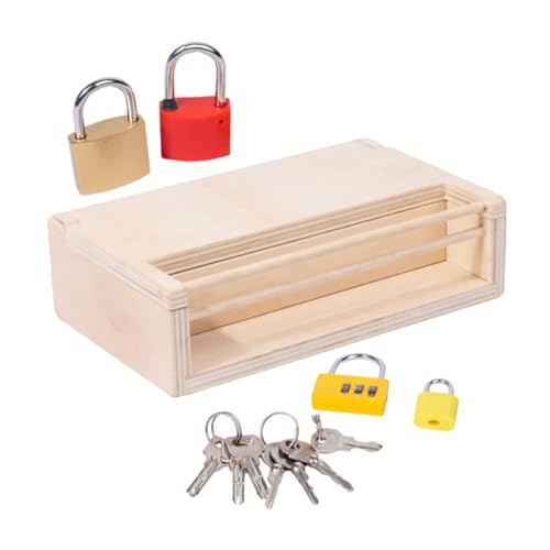 DECOMELODY Holz Montessori Lernspielzeug Pädagogisches Öffnungs Formsortierspielzeug für Kleinkinder Feinmotorik und Handkoordination Sicheres Zubehör Ab Jahren von DECOMELODY