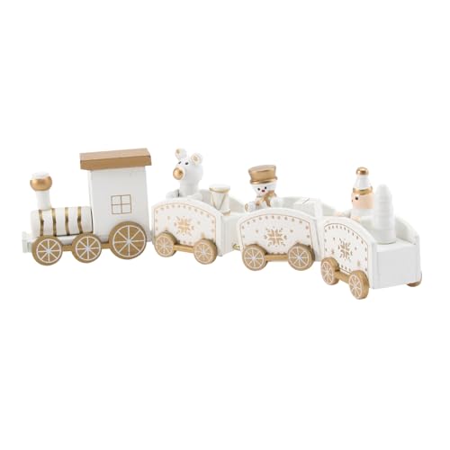 DECOMELODY Holz Zug Cake Topper Weihnachtsdekoration Kreativer Kuchenaufsatz aus Sicherem Holz Material für Geburtstag Party Tischdekoration und Festliche Dessert Verzierung von DECOMELODY