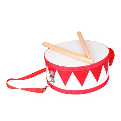 DECOMELODY Kindertrommel Percussion Instrument mit Robustem Gehäuse und Drumsticks Einfach für Vorschulmusik und Familienspaß Fördert Musikalische Fähigkeiten und Kreative Spielentwicklung von DECOMELODY