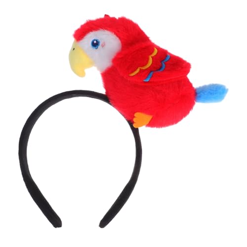 DECOMELODY Lustiges Papageien haarband Rotes Zoo design Leicht und Angenehm für Halloween Tierkostüm Party Foto Requisiten Kindergeburtstag Zubehör von DECOMELODY
