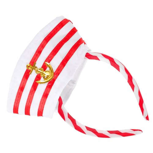 DECOMELODY Matrosenmütze Stirnband Kapitänsmütze Haarband Cosplay für Nautisches Design für Party Halloween Segelpartys Kostümpartys Accessoire im Seemannsstil DECOMELODY Matrosenmütze Stirnband Kapitänsmütze Haarband Cosplay für Nautisches Design für Party Halloween Segelpartys Kostümpartys Accessoire im Seemannsstil von DECOMELODY
