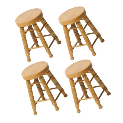 DECOMELODY Miniatur Runder Hocker mit Hohen Beinen Naturfarbenes Mini Möbelset für Puppenhaus Deko Teiliges Platzsparend und Realistisch für Micro Szenen und Bastelprojekte DECOMELODY Miniatur Runder Hocker mit Hohen Beinen Naturfarbenes Mini Möbelset für Puppenhaus Deko Teiliges Platzsparend und Realistisch für Micro Szenen und Bastelprojekte von DECOMELODY