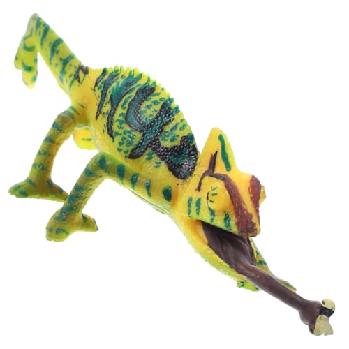 DECOMELODY PVC Chamäleon Modell Figur Realistische Desktop Lizard Statue Detailreiche Reptil Skulptur Sichere Tierfigur für Dekoration Fotografie von DECOMELODY