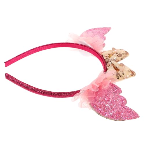 DECOMELODY Pailletten Schleifen Stirnband Mädchen Haaraccessoire Glitzer Geburtstag Party Kopfschmuck Leicht Komfortabel für Teenager Kleinkinder von DECOMELODY