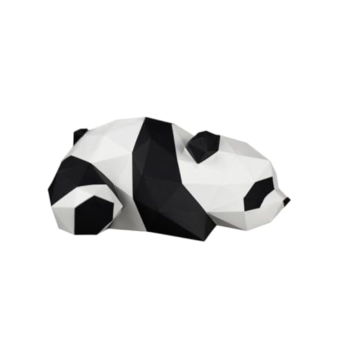 DECOMELODY Papiermodell Panda Handgemachte Dekoration Geometrisches Origami DIY Stereoskopische Papierfigur für Party Festival Tischdeko von DECOMELODY