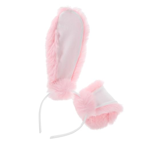 DECOMELODY Plüsch Hasenohren Haarreif Bunny Ear Cosplay Stirnband Lustiges Ostern Party Accessoire für Mädchen und Damen von DECOMELODY