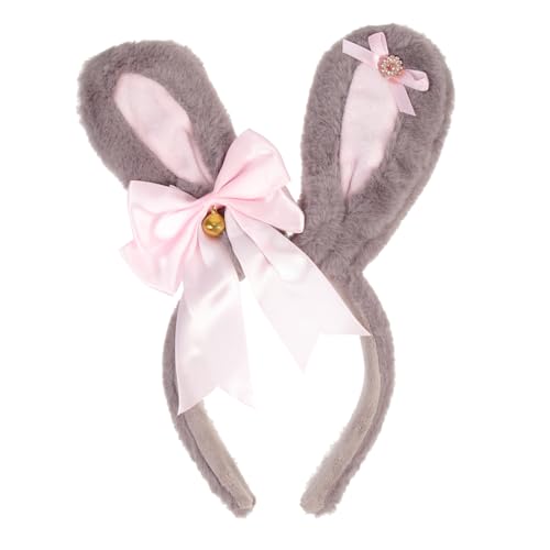 DECOMELODY Plüsch Hasenohren Haarreifen mit Schleife Weiches Bunny Kostüm Stirnband für Party Fotoshooting und Verkleidung Angenehmer Sitz ohne Haarziehen Charmantes Accessoire für Damen und DECOMELODY Plüsch Hasenohren Haarreifen mit Schleife Weiches Bunny Kostüm Stirnband für Party Fotoshooting und Verkleidung Angenehmer Sitz ohne Haarziehen Charmantes Accessoire für Damen und von DECOMELODY