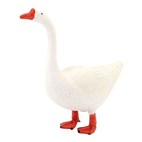 DECOMELODY Schwan-Ornamente Gans auf der Veranda Schlüssel Gans-Modell Forderung für kinderspielzeug spielzeuge Tischdekoration Desktop-Dekoration aus Kunststoff Plastik Weiß von DECOMELODY