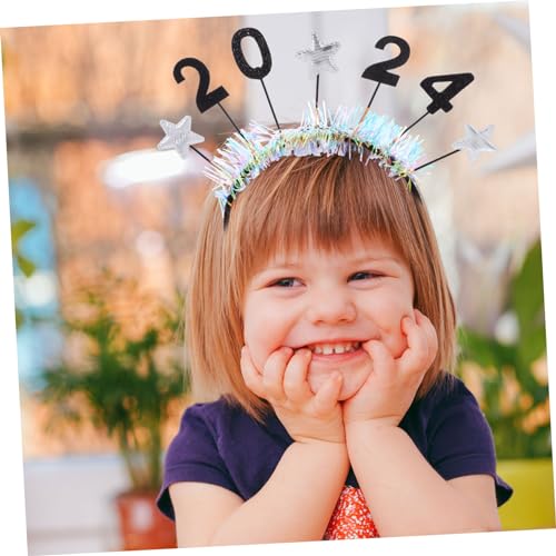 DECOMELODY Silbern Party Haarreifen Neujahrs Stirnband für Erwachsene Lustiger Haarschmuck Festliche Fotorequisite Langlebiges Stoffmaterial Geschenkidee DECOMELODY Silbern Party Haarreifen Neujahrs Stirnband für Erwachsene Lustiger Haarschmuck Festliche Fotorequisite Langlebiges Stoffmaterial Geschenkidee von DECOMELODY