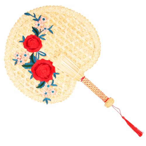 DECOMELODY Tragbarer Handgehaltener Fächer Handgewebter Natürlicher Sommer Kühlventilator für Party Strand Hochzeit Vintage Chinesischer Stil Praktische Dekoration und Tanzrequisite DECOMELODY Tragbarer Handgehaltener Fächer Handgewebter Natürlicher Sommer Kühlventilator für Party Strand Hochzeit Vintage Chinesischer Stil Praktische Dekoration und Tanzrequisite von DECOMELODY