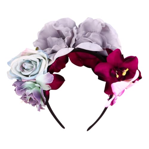 DECOMELODY Vintage Halloween Party Haarschmuck Damen Rosenblume Haarreif Leichtes Stirnband für Cosplay Fotografie Alltag DECOMELODY Vintage Halloween Party Haarschmuck Damen Rosenblume Haarreif Leichtes Stirnband für Cosplay Fotografie Alltag von DECOMELODY