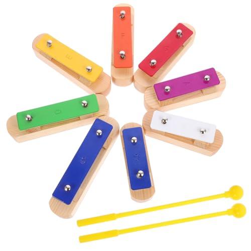 DECOMELODY Xylophon aus Holz Musikinstrument mit Rhythmusstäben Pädagogisches Musikspielzeug Rhythmus Hand Auge koordination und Musikalischer Entwicklung für Kleinkinder von DECOMELODY