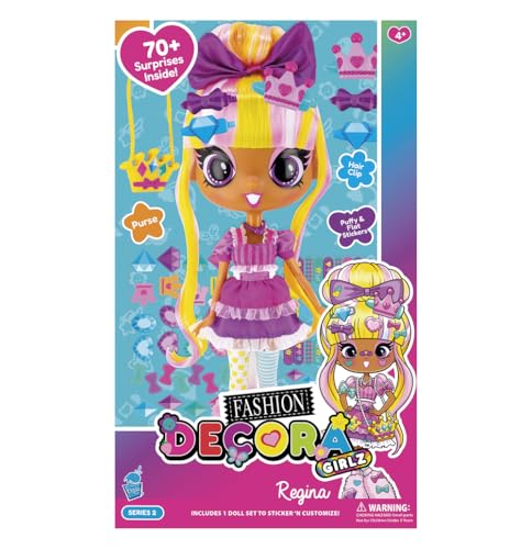 Decora Fashion Regina Puppe, 30 cm – Zubehör und Aufkleber zum Dekorieren enthalten, Stil und Kreativität in einem einzigartigen Spielzeug, Haare und Kleidung Decora Fashion Regina Puppe, 30 cm – Zubehör und Aufkleber zum Dekorieren enthalten, Stil und Kreativität in einem einzigartigen Spielzeug, Haare und Kleidung von DECORA GIRLZ