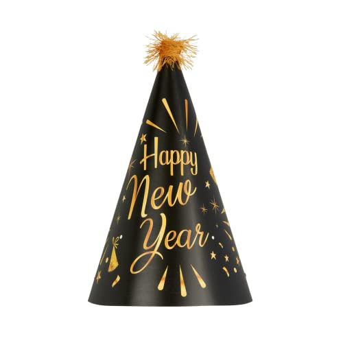 DECORAMI - celebrate happy times Silvester Partyhüte Happy New Year, 24 Stück, 2023, Silvesterhüte Schwarz Gold, Partyhütchen Silvesterparty DECORAMI - celebrate happy times Silvester Partyhüte Happy New Year, 24 Stück, 2023, Silvesterhüte Schwarz Gold, Partyhütchen Silvesterparty von DECORAMI - celebrate happy times