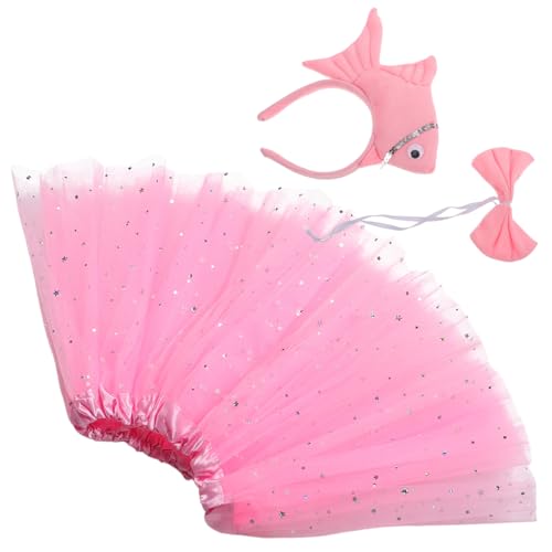DECORNIJIA 1 Satz Meeresfischstirnbandrock Plüsch-Fisch-Stirnband Strand-Pool-Party-Stirnband -Stirnband Stirnband für Meereslebewesen -Kostüm modische Stirnbänder Schwamm Rosa von DECORNIJIA