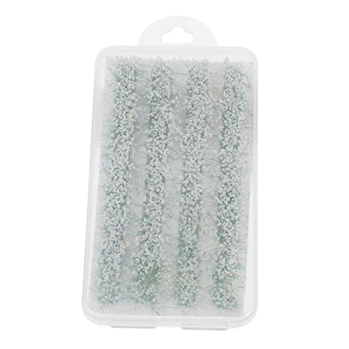 DECORNIJIA 1 Schachtel Blumen Und Pflanzen Grasmatte Klein Mini-pflanzenbüschel Mini-vegetationsgruppe Miniatur Gartenschmuck Gartenzubehör Gartenhandwerksgras Wohnkultur Künstlich Weiß von DECORNIJIA