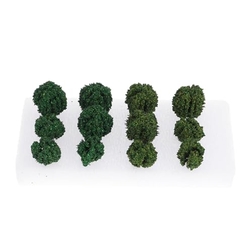 DECORNIJIA 1 Schachtel Miniatur Sträucher Teilig Lebensechte Miniature Bushes für Sandtisch und Modelleisenbahn Detailreiche Mikro Landschaftsdekoration Grüne Diorama Pflanzen für Garten und von DECORNIJIA