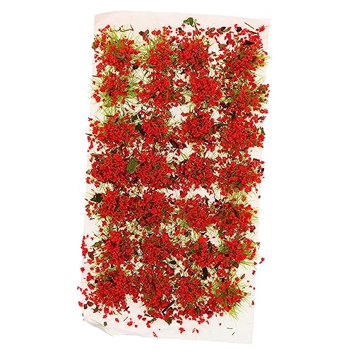 DECORNIJIA 1 Schachtel Sandtisch DIY Material Mini-modellbäume Pflanzen Drinnen Falsches Moos Märchengarten Simulation Miniatur Basierende Blumen Wohnkultur Klein Blätter Rot Plastik von DECORNIJIA