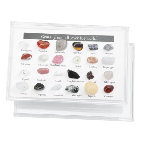 DECORNIJIA 1 Schachtel Teiliges Natürliche Unregelmäßige Miniatursteine aus Kristall und Bunte Sammlerstücke für Wohnzimmerschmuck und Bastelkunst Dekorative Mineralienbox als und von DECORNIJIA