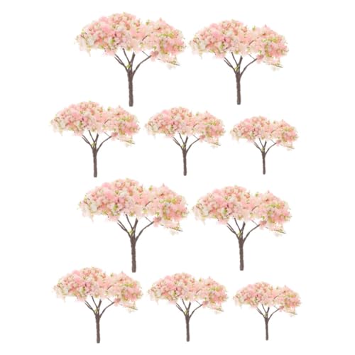 DECORNIJIA 10 Stück Teiliges Miniatur Kirschblütenbäume für Mikro Landschaftsbau Detailreiche Dekorative Bäume für Diorama Mini Garten Ornament Künstliche Baumschmuck für Szene Gestaltung von DECORNIJIA