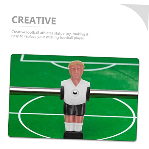 DECORNIJIA 10 Stück Teiliges Tischfußball Figuren Robuste Foosball Spieler Ersatzteile Standardkompatibel Farblich Getrennt Schwarz Gelb Weiß als Zubehör für Kickertische von DECORNIJIA