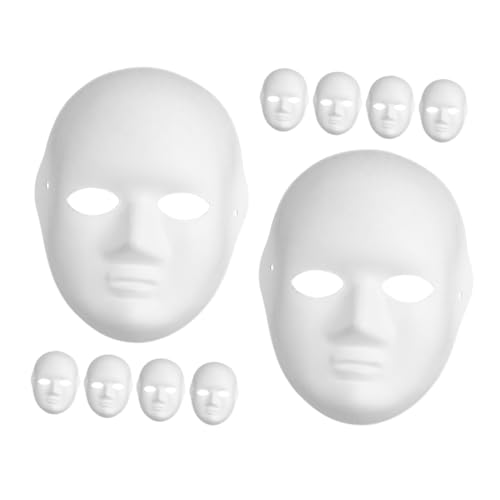 DECORNIJIA 10 Stück Weiße Papiermasken für Frauen Blanko und Bemalbar Leichte Vollgesichts Masken aus Papiermaschee für Karneval Halloween Partys und Kreative DIY Kunstprojekte DECORNIJIA 10 Stück Weiße Papiermasken für Frauen Blanko und Bemalbar Leichte Vollgesichts Masken aus Papiermaschee für Karneval Halloween Partys und Kreative DIY Kunstprojekte von DECORNIJIA