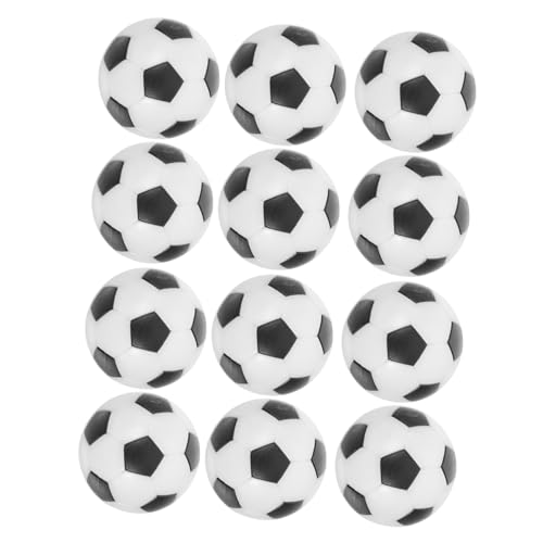 DECORNIJIA 12 Stück Teiliges Foosball Tischfußball Ersatzbälle Robuste Harz Konstruktion Fußballoptik Präzise Kontrolle für Tischfußballspiele Zuhause und Büro von DECORNIJIA