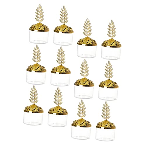 DECORNIJIA 12 Stück Teiliges Transparente Süßigkeitenboxen mit Deckel Wiederverwendbare Geschenkverpackung für Weihnachten Hochzeit Babyparty Praktische Aufbewahrung mit Gutem Verschluss und von DECORNIJIA