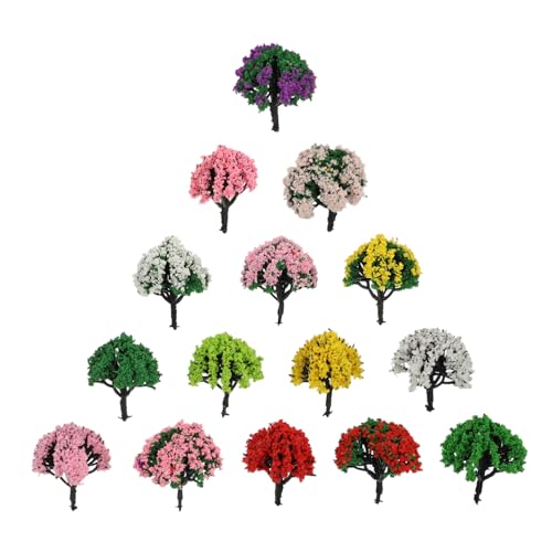 DECORNIJIA 15 Stück Miniaturbaum Modell Langlebig für DIY Landschaftsdekoration Garten Miniaturgarten Realistische Simulation Bäume für Projekte und Bastelarbeiten von DECORNIJIA