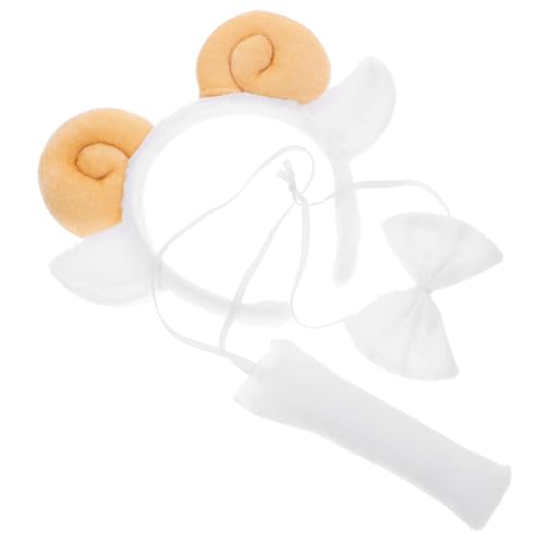 DECORNIJIA 1Satz Schafkostüm Zubehör Schafohren Stirnband Fliege für Halloween Kostümparty Plüschtierkopfbedeckung für Erwachsene DECORNIJIA 1Satz Schafkostüm Zubehör Schafohren Stirnband Fliege für Halloween Kostümparty Plüschtierkopfbedeckung für Erwachsene von DECORNIJIA