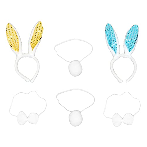 DECORNIJIA 2 Satz Lustiges Hasenohren Haarreif Set Teiliges Kostümzubehör mit Schleife und für Erwachsene für Halloween Partys und Besondere Anlässe DECORNIJIA 2 Satz Lustiges Hasenohren Haarreif Set Teiliges Kostümzubehör mit Schleife und für Erwachsene für Halloween Partys und Besondere Anlässe von DECORNIJIA