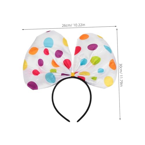 DECORNIJIA 2 Stück Bunte Clown Haarreif mit Farbigen Punkten Lustiges Accessoire für Damen Karneval Halloween Kostüm Auffälliges Stirnband für Party und Cosplay von DECORNIJIA