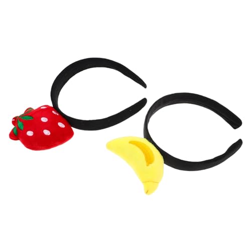 DECORNIJIA 2 Stück Frucht Haarreifen Erdbeere Banane Kopfband für Party Cosplay Livestreaming Leichtes Komfortables Material Vielseitiges Obst Design für Fotos und Festivals DECORNIJIA 2 Stück Frucht Haarreifen Erdbeere Banane Kopfband für Party Cosplay Livestreaming Leichtes Komfortables Material Vielseitiges Obst Design für Fotos und Festivals von DECORNIJIA