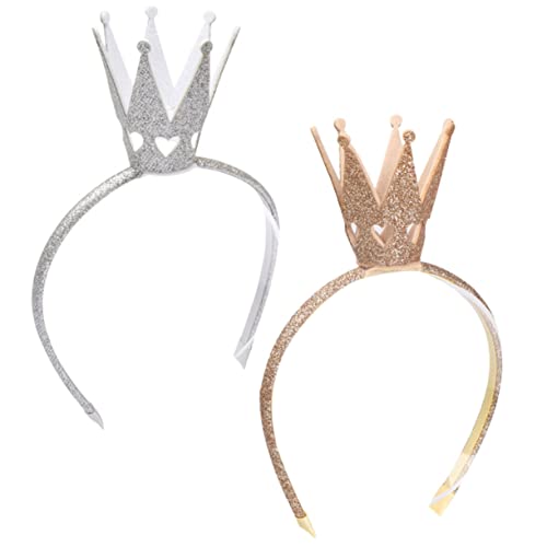 DECORNIJIA 2 Stück Glänzendes Kronen design Langlebiges Vliesmaterial Sicherer Haarschmuck für Mädchen für Geburtstagsfeiern Kostümpartys und Karneval DECORNIJIA 2 Stück Glänzendes Kronen design Langlebiges Vliesmaterial Sicherer Haarschmuck für Mädchen für Geburtstagsfeiern Kostümpartys und Karneval von DECORNIJIA