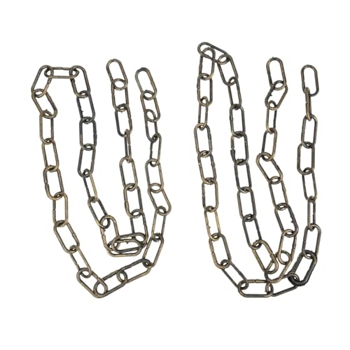 DECORNIJIA 2 Stück Halloween Deko Teiliges Realistische Schwarze und Goldene Kunststoffkette Rostfrei Leicht und Robust für Gruselige Partydekorationen Haunted House und Indoor Outdoor DECORNIJIA 2 Stück Halloween Deko Teiliges Realistische Schwarze und Goldene Kunststoffkette Rostfrei Leicht und Robust für Gruselige Partydekorationen Haunted House und Indoor Outdoor von DECORNIJIA