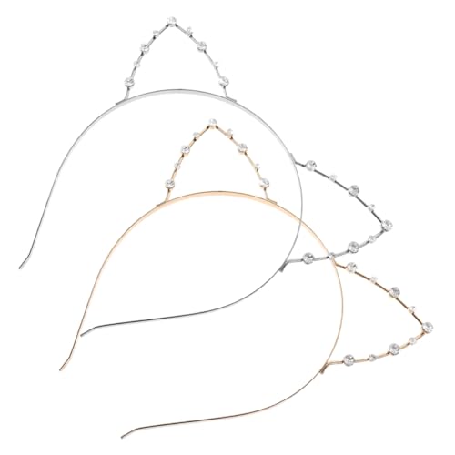 DECORNIJIA 2 Stück Katzenohren Haarreif mit Strass Glitzerndes Cosplay Haarband für Partys Hochzeiten und Alltägliches Tragen Modisches und Zubehör für Damen von DECORNIJIA
