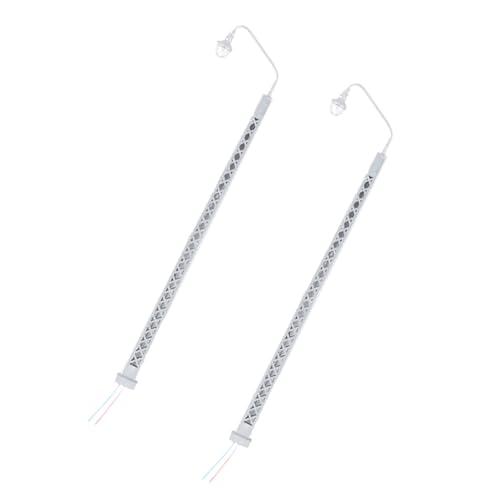DECORNIJIA 2 Stück Maßstab Weißes LED licht Modellbahn Beleuchtung Sandtisch Deko Modellbau Zubehör von DECORNIJIA