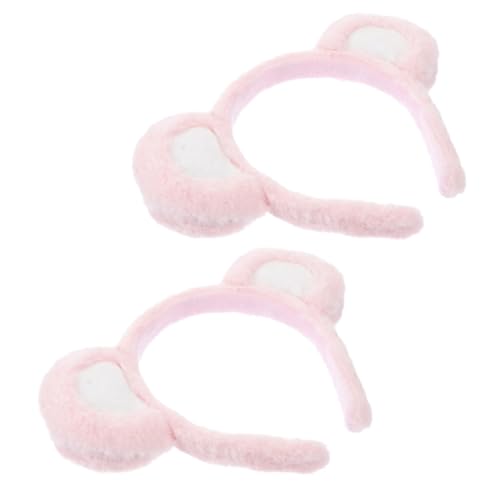 DECORNIJIA 2 Stück Niedliches Teiliges Bärenohren Haarband Plüsch Stirnband für Cosplay und Party Weiches Bequemes und Langlebiges Haarschmuck für Damen und Mädchen Vielseitig für Alltag und von DECORNIJIA